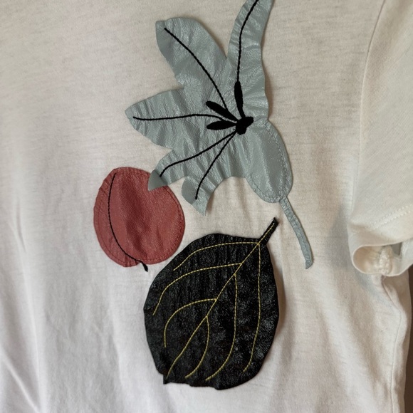 Zara W/B Women’s 3D Patchwork Slim Fit Baby T-shirt Size Small - Picture 5 of 5